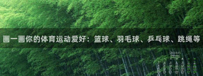 3377体育app官方下载：画一画你的体育运动爱好：篮球、羽毛球、乒乓球、跳绳等