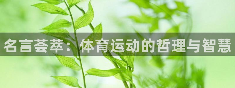 3377体育中国官方网站入口：名言荟萃：体育运动的哲理与智慧
